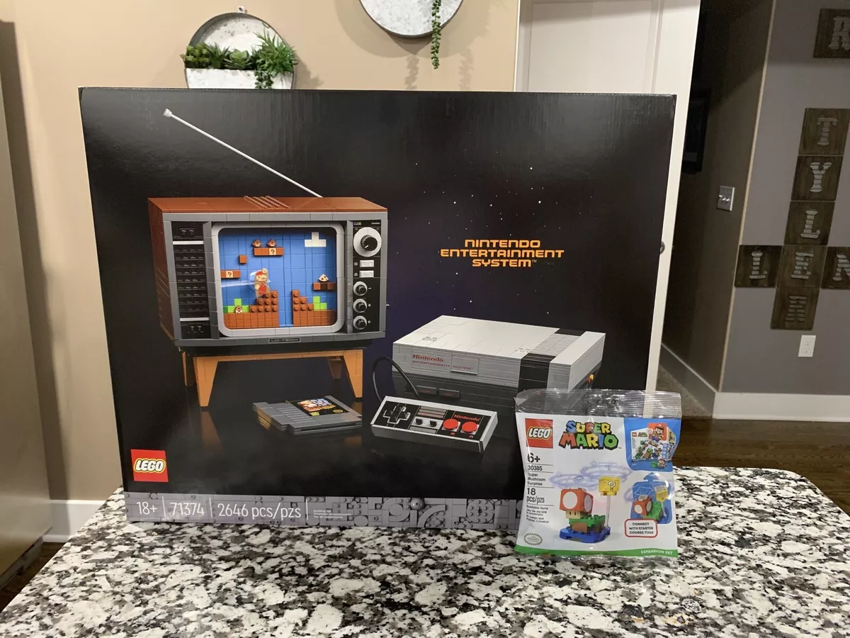 Lego Super Mario Nintendo Entertainment System NES 71374 + Mushroom Pack 30385