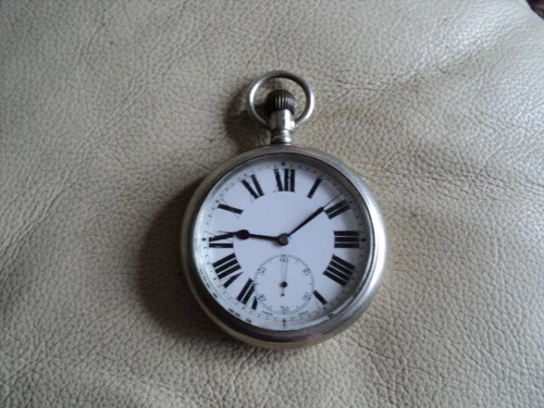 Antique KOH-I-NOOR R.P&S 7 Jewels Swiss Made Wind Up Pocket watch Working 57mm