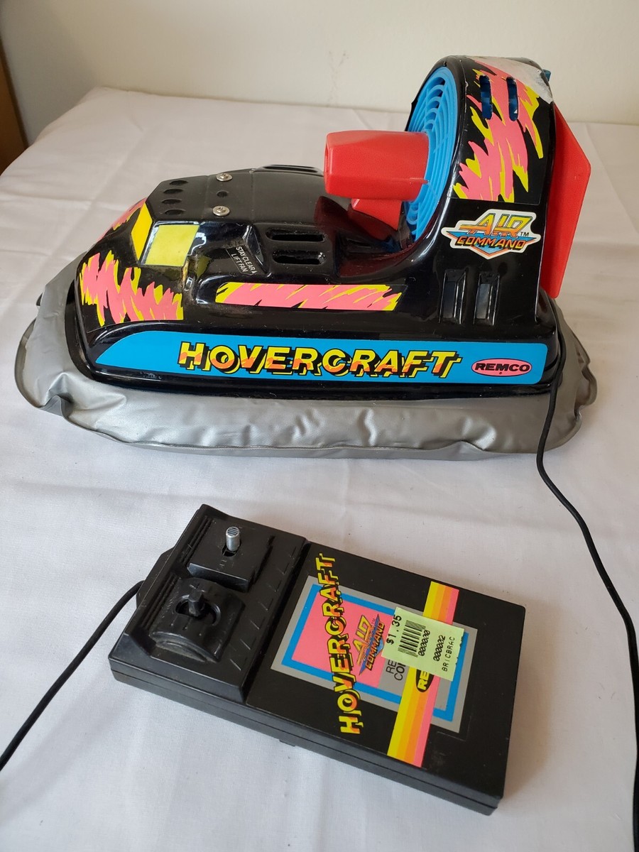 Vintage 1990 Remco Air Command HoverCraft Wired Remote Control RC Vehicle  Toy
