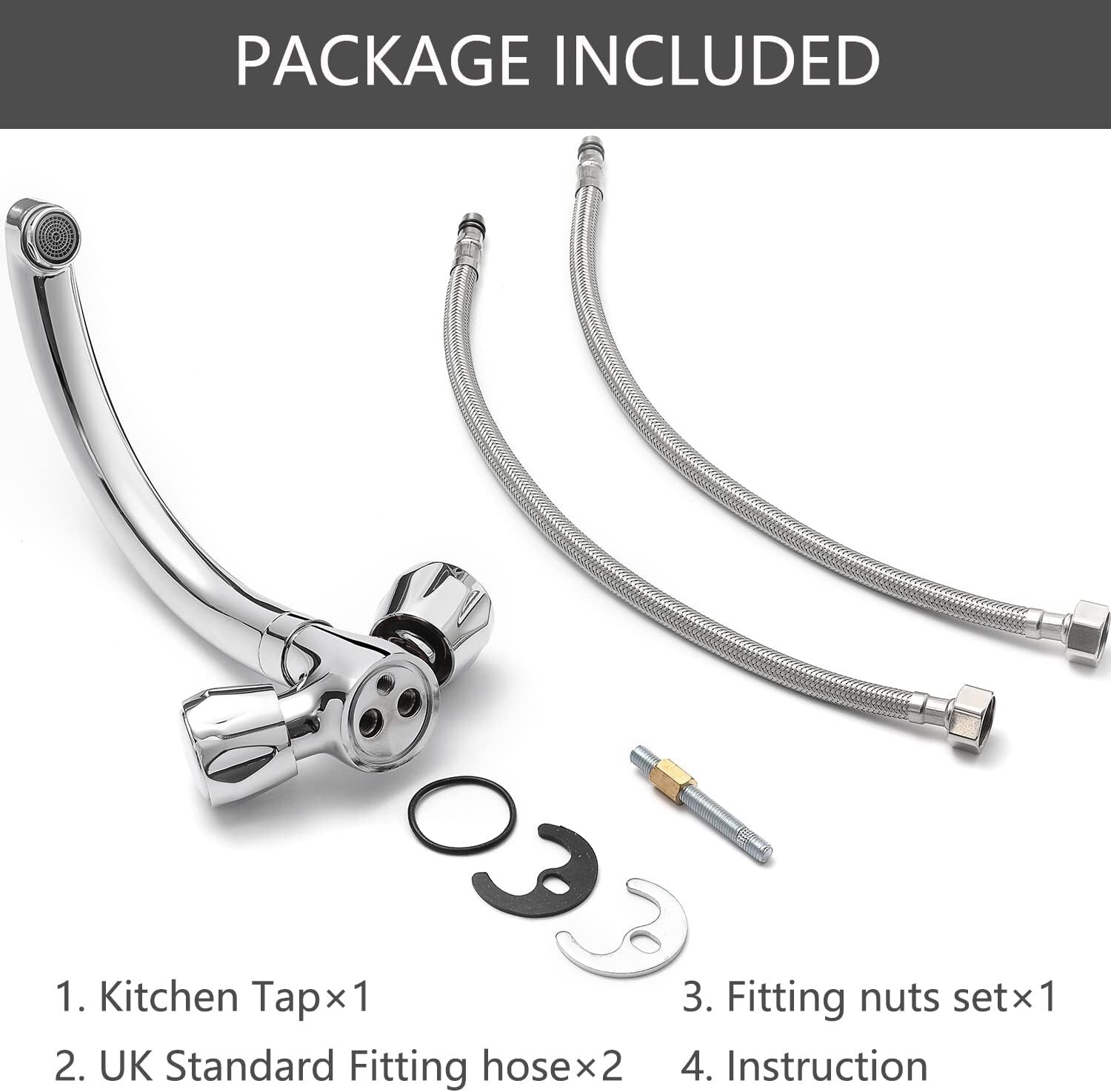 [read description]Kitchen Taps, BATHWEST Compact Kitchen Sink Tap, Dual Knob 360 eBay