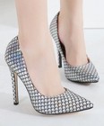 High Heel Pointy Toe 5.25in Stiletto Pumps Silver US 11 (181) — photo 2