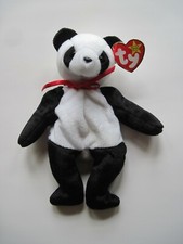 TY Beanie Baby 1997 FORTUNE The Panda Bear Retired Mint w Tags PE Pellets, FREE