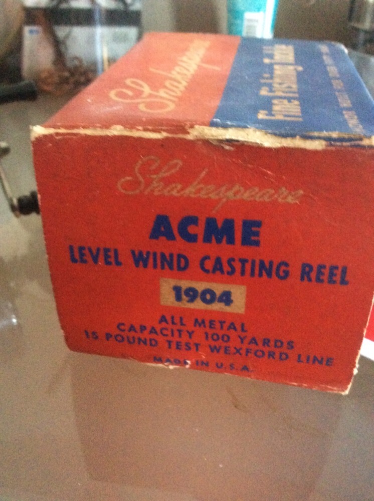 VINTAGE SHAKESPEARE ACME 1904 MODEL FG LEVEL WIND FISHING REEL eBay