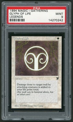 1994 MTG Magic the Gathering Card Legends Glyph of Life PSA 9 | eBay