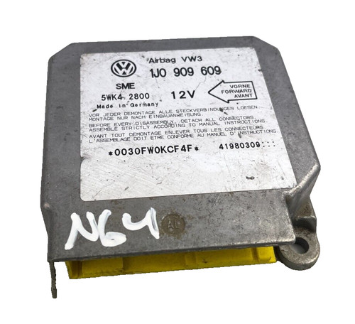 Volkswagen Golf 4 Bora SRS Steuergerät 1J0909609 Kabelbaum Halter Teile Einheit