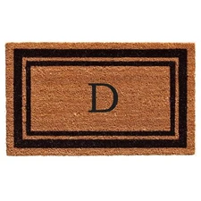 Calloway Mills 152961830D Black Border 18" x 30" Monogram Doormat, (Letter D)