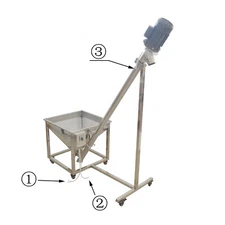 220V Height Screw Type Vibrating Hopper Conveyor Machine Auger Feeder 1.1kw