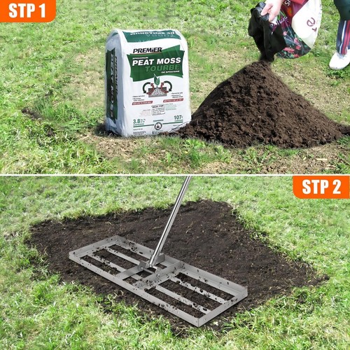 Lawn Leveling Rake, 36"×10" Hand Heavy Duty Lawn Leveler, 180° Flaxible Rotate - Picture 8 of 8