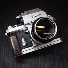 New Wood Wooden Hand Grip L Holder For Nikon F Camera Aluminum Alloy Base Plate