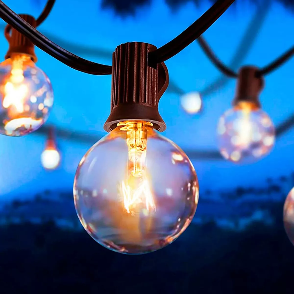 String Light 25FT 25 Bulbs 2 Spare 5W 2FT Extended Plug Cord