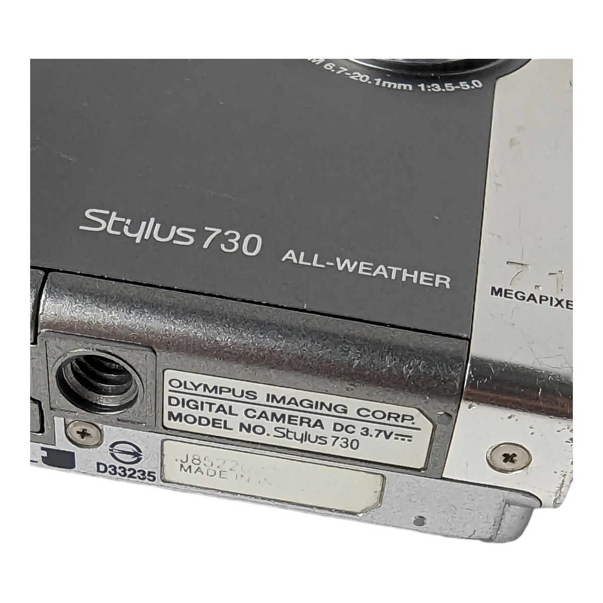 OLYMPUS μ 730 ALL-WEATHER 本体 箱・付属品有り Olympus Stylus 730 All Weather Digital Camera FOR PARTS OR REPAIR