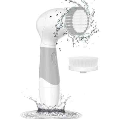 Face Cleansing Spin Brush with Four Small Heads - 2 Regular and 2 Sensitive