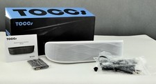 New Authentic Toccs Arctic White Bluetooth Panorama Speaker BoldbyDesign