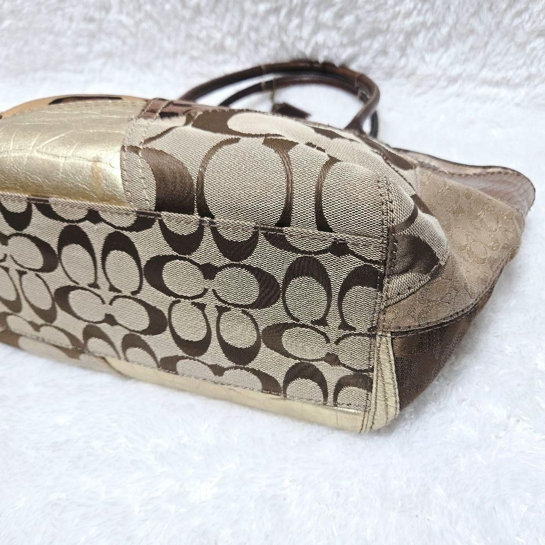 Coach Patchwork Tote Bag Bleecker Canvas Leather … - image 17