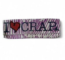 Vintage Vivienne Westwood I Love Crap Denim Fabric Clutch Bag