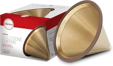 Osaka Titanium Pour Over Coffee Dripper with Double Layered Filter, Paperless