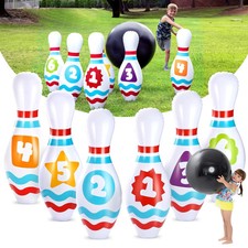Giant Inflatable Bowling Set Kids Adults Party Game Birthday Gift Toy