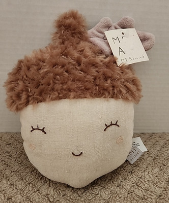 MON AMI DESIGNS 2023 Tan Acorn Accent Decor Stuffed Plush Toy ST1194 (NWT)
