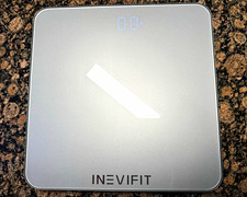 INEVIFIT Glacier Digital Glass Bathroom Scale, Modern Style, Silver