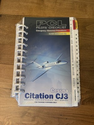 Cessna CJ3 Emergency/Abnormal Checklist For Training New In Wrapper