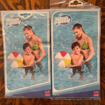 #ad Lot of 2 Beach Balls 16quot; Splash and Play $9.95