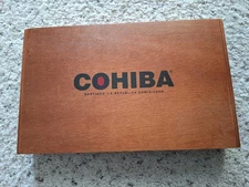 COHIBA TORO CHERRY LIKE COLOR WOOD EMPTY CIGAR BOX 12"x7.5"x1.7"
