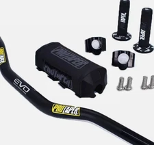 Original "Evo" PRO TAPER Handlebar Fat Bar DIRT BIKE ATV Quad 1 1/8'' GRIPS Pads