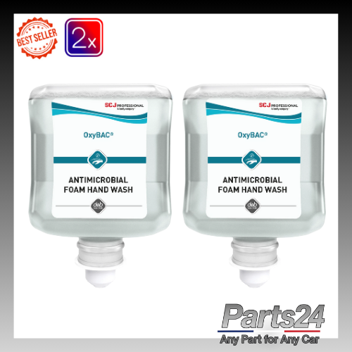2x DEb OxyBAC OXY1L Foam Antimicrobial Hand Wash 1 Litre Cartridge New