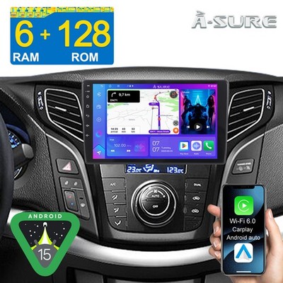 8 Core 6G+128G Android 15 Autoradio CarPlay Bluetooth Für Hyundai i40 2010-2021