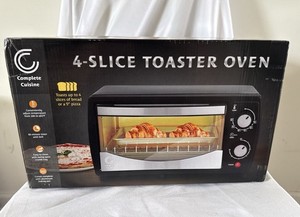 Complete Cuisine 4‑Slice Toaster Oven, 9 L – Toast/Bake/Broil – New In Box
