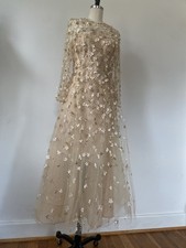 Oscar De La Renta Runway 2017 Beaded Gemstone Tulle Gown Bridal Or Evening Sz 6