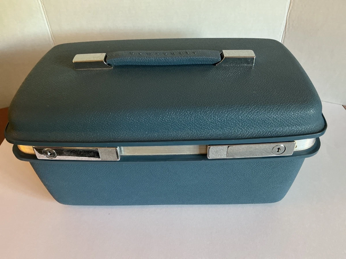 25+ Blue Vintage Vanity Cases Travel Accessories with Lock for