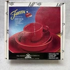 Fiesta SCARLET Red 5 pc 1 Place Setting 830 326 Colorful Dish Set USA Made