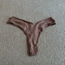 Skims Camel Cotton Dipped Thong, Size 2X New