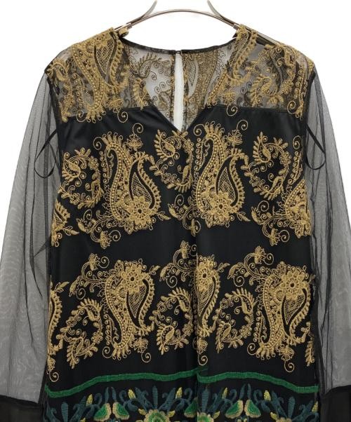 Ameri                    Long-sleeved dress black… - image 3