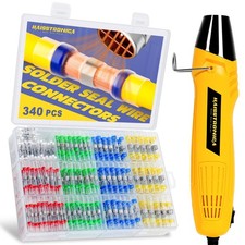 340 PCS Solder Seal Wire Connectors with Heat Gun Kit - Solder Sticks Wire Te...