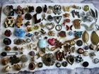 Vintage BROOCH Pins Animals Rhinestone Enamel Floral Leaf Costume Jewelry 94 pcs