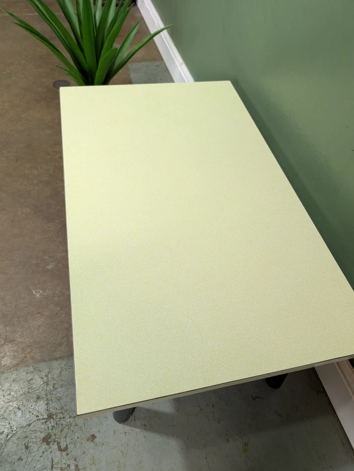 Vintage Formica Coffee Side Table Mid Century Modern. 1960s Yellow/Green - image 4 of 4