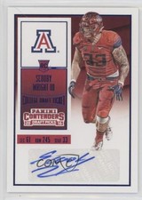 2016 Contenders Draft Picks College Ticket Blue Foil Scooby Wright III Auto 0c2