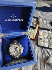 Aragon A433 Black Regeneron Power Reserve Date 29 Jewels Automatic 50mm