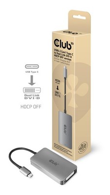 Club3D W125985923 CAC-1510-A USB3.2 Gen1 Type-C auf Dual  Link DVI-D HDCP OF ~E~