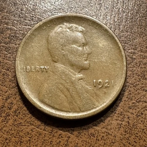 1921-S Lincoln Cent Wheat Penny BN Key Date