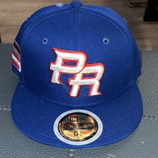 Puerto Rico New Era WBC World Baseball Classic Fitted Hat Size 6 5/8 Royal Blue