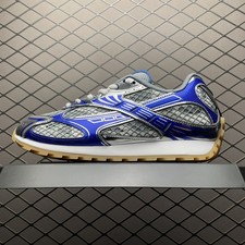 Bottega Veneta Orbit Sneakers Blue Silver Mesh Retro Runner Unisex