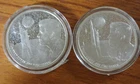 TWO-1 oz Apollo 11 50th Anniversary Silver Rounds 999 fine bullion