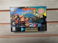 Donkey Kong Country 3: Dixie Kong's Double Trouble! SNES With Box & Manual