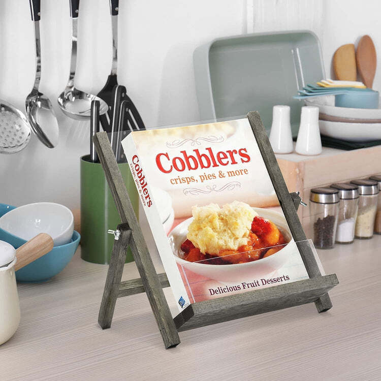 Collapsible Cookbook Holder, Recipe Stand for Cookbooks, Tablets and ...