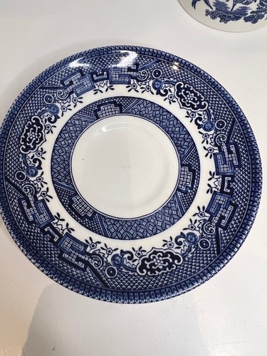 Churchill England Blue Willow Tea Cups/Saucers 6 each, Mint Condition - Picture 6 of 12