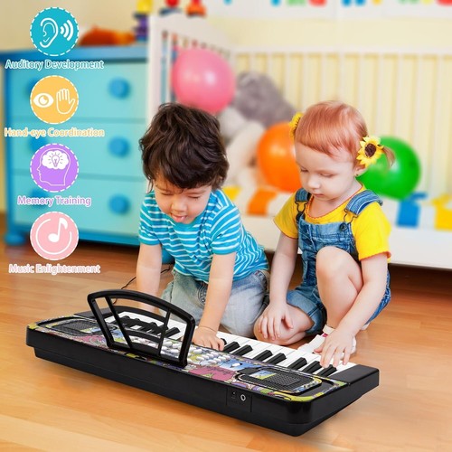 37 Keys Electronic Piano Keyboard Toy for Kids with Music Book Bracket (BLACK) - Picture 7 of 9