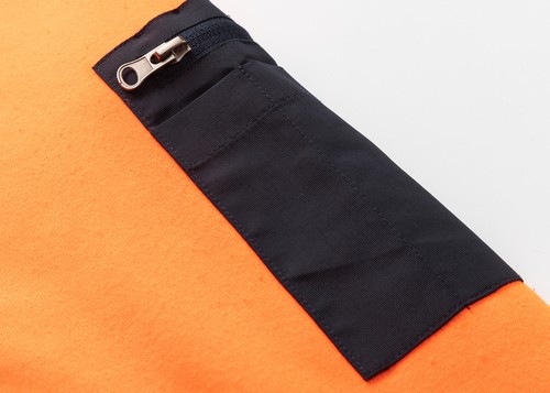 Breathable Arm Zip Pocket High-Vis Hoodie Jumper With Kangaroo Pocket With Zip - Picture 6 of 26